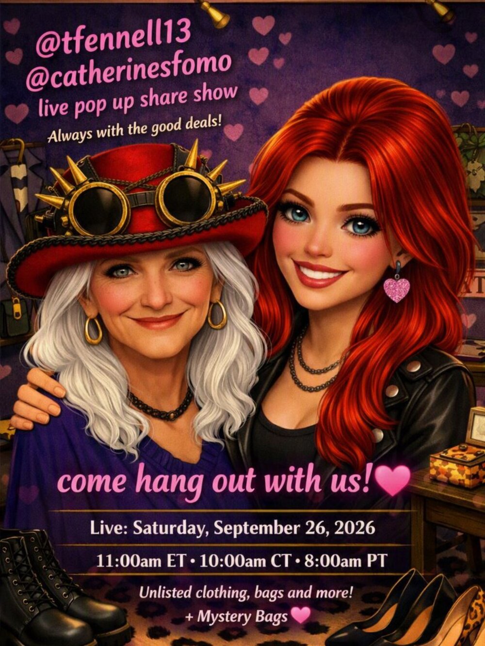LIKE TO BE NOTIFIED WHEN I POPUP/GO LIVE!